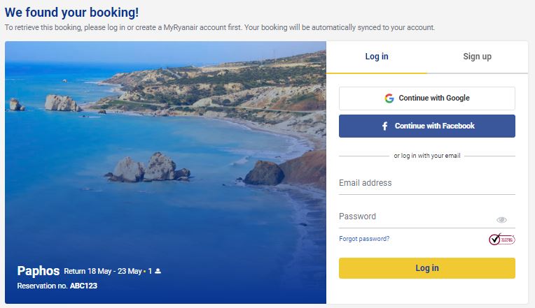 ryanair prehliadac log in