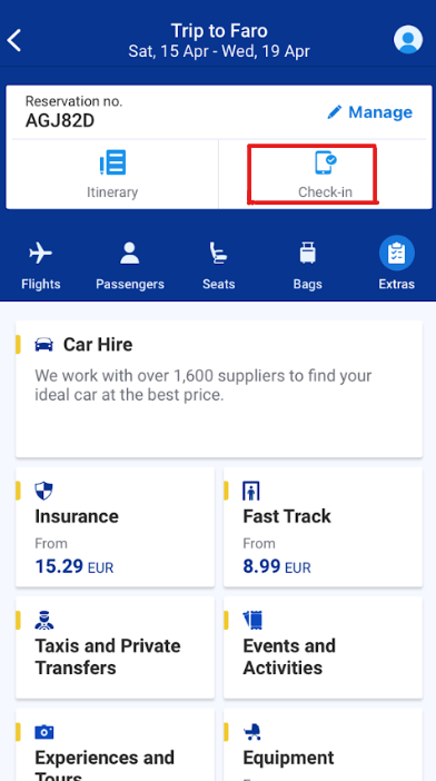 ryanair app check in