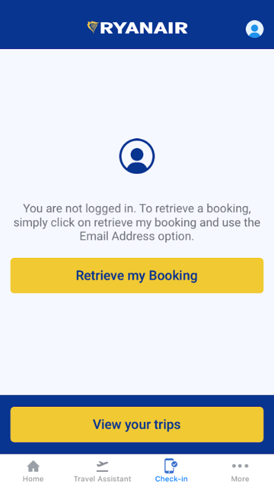 ryanair view trip